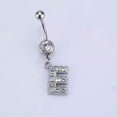 thumbnail image 6 of HOOUN Letters A-Z Charming Body Piercing Crystal Rhinestone Navel Belly Button Ring-C, 6 of 9
