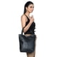 thumbnail image 4 of Sharo Classic Leather Bolso Tote Black Hobo de Piel Suave, 4 of 6