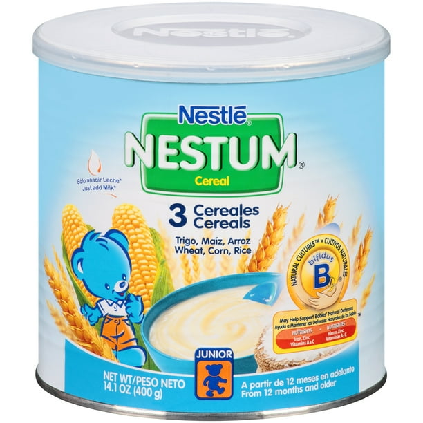 NESTLE Nestum 3 Cereals Infant Cereal 14.1 oz. Canister