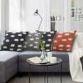 thumbnail image 3 of Ox Bay Pom Pom Textured Decorative Throw Pillow, 20" Square, Orange / White, Count per Pack 1, 3 of 9
