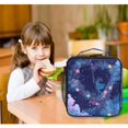 thumbnail image 6 of Insulated Square Lunch Bag with Side Mesh Pocket Fashion Lunch Box Reusable Lunch Tote 10.5" x9.5" x3.5" Heart-shaped Flower Crown, 6 of 6