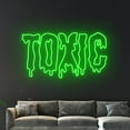 thumbnail image 4 of Handmadetneonsign Dripping Toxic Led Sign, Melting Toxic Neon Light, Toxic Neon Sign, Name Light, 4 of 5