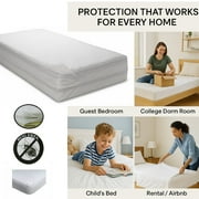 Twin Size Bed Mattress Cover Zipper Plastic Waterproof Bed Bugs Protector Mites