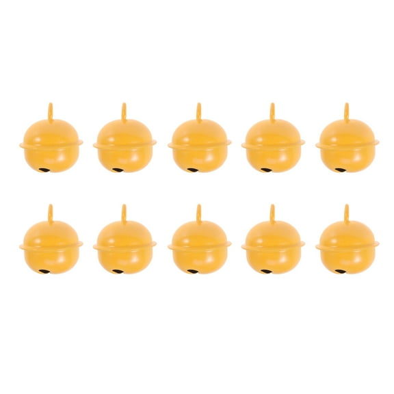 Toyandona Metal Craft Bell Jingle Bells Metal Yellow 50 Pcs