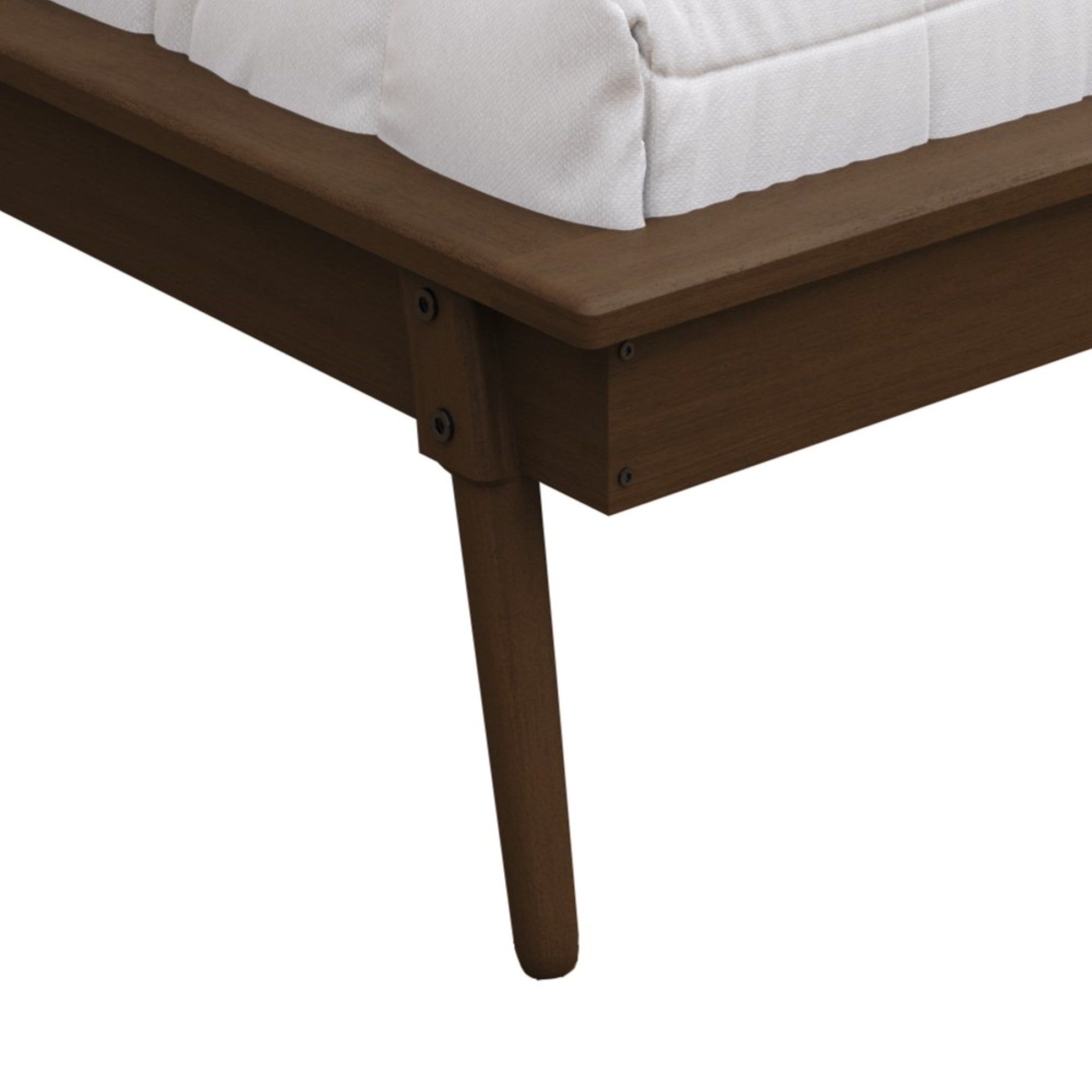 Castle Place Vintage Spindle Wooden Full Platform Bed, Walnut