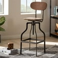 thumbnail image 3 of Home Square Adustable Steel Swivel Bar Stool in Rust - Set of 2, 3 of 9