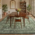 thumbnail image 4 of 8x10 Area Rug for Living Room,Green Washable Large Rugs with Non-Slip Backing,Soft Boho Carpets for Bedroom Dining Room Home Office Indoor Nursery, 4 of 6
