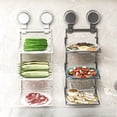 thumbnail image 4 of Tong Suction Cup Prep Rack | Kitchen Food Prep Organizer | Functional Storage Shelf & Serving Tray, 4 of 6