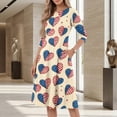 thumbnail image 4 of BOMYJESK 4th Of July Dresses for Women 250th Anniversary USA Flag Floral Maxi Dress Vintage Independence Day 2026 Summer Dresses Midi Dresses Elegant Classy Party Apparel Multicolor M, 4 of 7