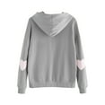 thumbnail image 3 of IROINNID Women's Long Sleeve Hoodie Mid-Length Solid Color Leisure Slim-fit Sweater Coat, Gray, 3 of 3