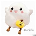thumbnail image 4 of Homellea White Halloween Pumpkin Ghost Plush Pillow, 12.6 Inch Stuffed Decorative Cushion for Sofa, Bed, Chair, Shelf, Party, Photo Prop and Fall Home Decor, 4 of 8
