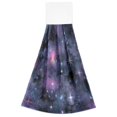 thumbnail image 7 of Yayeee Kitchen Hanging Hand Towels Set of 2 with Loop Bathroom Absorbent Tie Towel, Purple Sky Pattern, 7 of 7