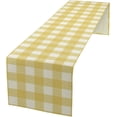 Buffalo Plaid Check Table Runner Yellow and White Buffalo Checkered ...