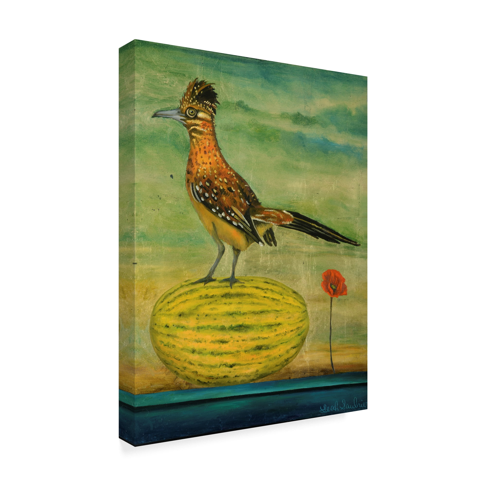 Trademark Fine Art 'Roadrunner' Canvas Art by Leah Saulnier