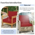 thumbnail image 2 of Outdoor Deep Seat Cushions Set, 24x24x4.3 inch, Fade Resistant, Waterproof Patio Chair Cushion with Backrest(red), 2 of 7