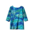 thumbnail image 5 of Jessica London Women's Plus Size Boatneck Tunic Top 3/4 Sleeve Shirt  Loose Fit, 5 of 6