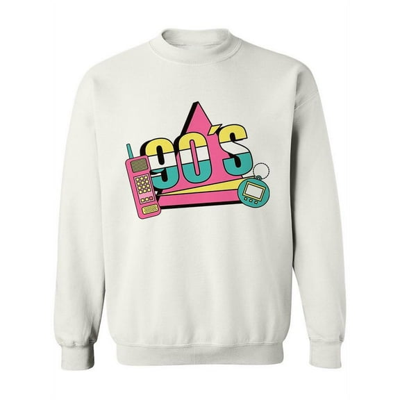 90s Phone Sweatshirt Women -Image by Shutterstock, Female 5X-Large