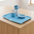 thumbnail image 4 of Aemutady Large Kitchen Plastic Draining Board for Sink Side, 17.7"x12.4" Quick-Drain Ridges Dish Rack, Spacious Countertop Tray, 4 of 6