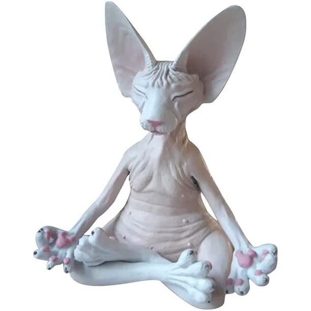 Escultura Decoración De Gato Resina Meditación Pensamiento Estatua De Gato Gato Buda Meditación Estatua De Gato Jardín Escultura Al Aire Libre Decoración Adornos De Yoga Gato Zen Posturas Relajadas Hogar Sala De Estar Colección Manualidades Sincero Electrónica