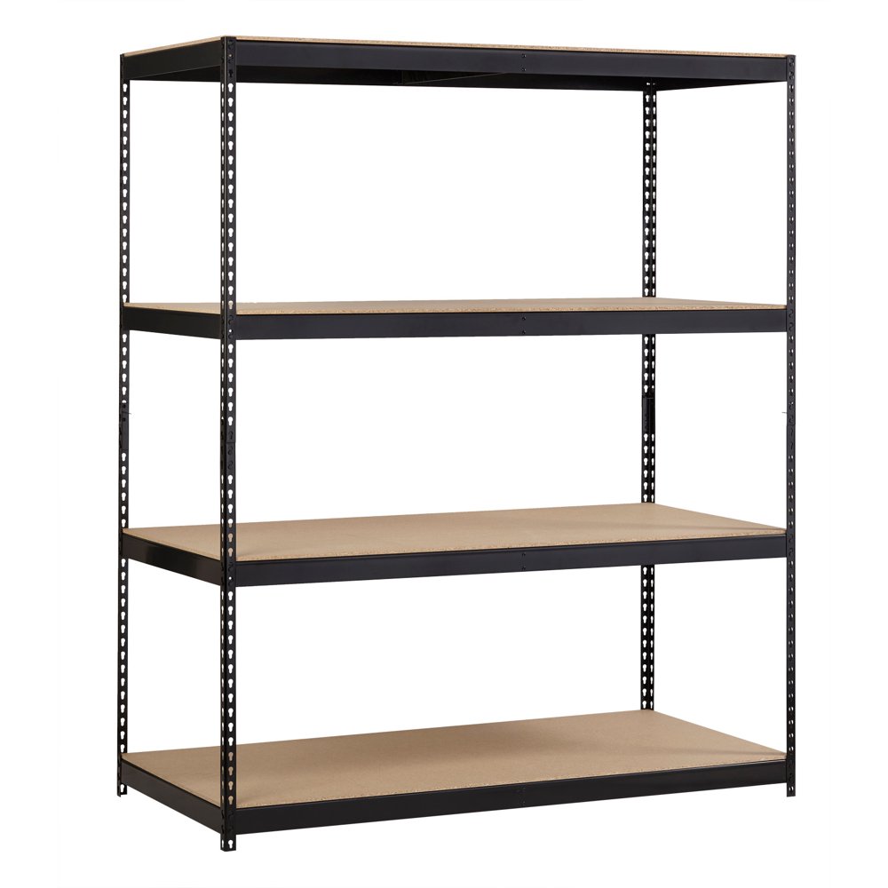 Hirsh Archival Riveted Steel Shelving 4Shelf Unit, 33D x 69W x 84H
