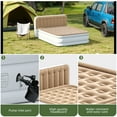 thumbnail image 2 of Uforic Queen Air Mattress with Pump and Integrated Headboard, 18in Flocked Top Inflatable Bed, Brown AirBed for Home & Guest Comfort, 2 of 8