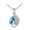 A-2A-clearacne, variant on PpgejGEK Leaf Crystal Pendant Necklace with Gorgeous Diamond Accents Love Combination Jewelry Gift for Women Elegant Fashion Statement