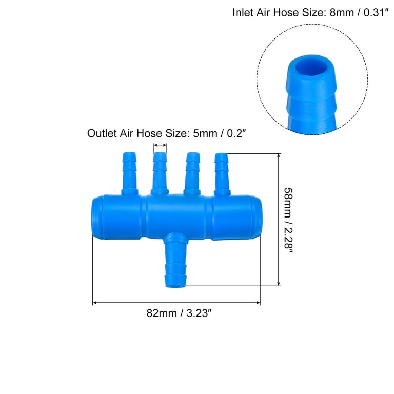 Uxcell Air Line Tubing Splitter Connector, 2Pack 8mm/0.31