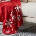 thumbnail image 5 of SAFAVIEH Frosty Throw, 50" x 60", Red/White, 5 of 6