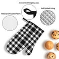 thumbnail image 3 of Pofeuu White And Black Plaid Print Oven Mitts and Pot Holders 4 pcs Set,High Heat Resistant 500 Degree Extra Thicken Long Kitchen Cotton Oven Glove for Cooking, 3 of 6