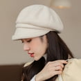 thumbnail image 4 of MEICHEN Beret Hat for Women, Women Newsboy Cap Visor Beret Hats Soft Panels Vintage Cabbie Hat Cap for Women, Fall Winter Fashion Accessories, 4 of 5