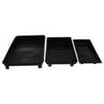 thumbnail image 1 of Luxshiny 3Pcs Paint Roller Tray Black Plastic Large Capacity Pigment Mixing Tool with Brush Holder, 1 of 8