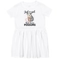 thumbnail image 3 of Inktastic Just a Girl That Loves Possums Girls Toddler Dress, 3 of 5