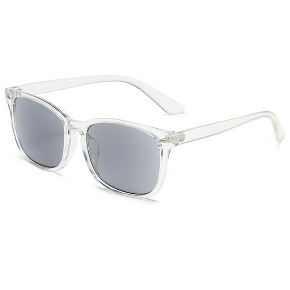 KOOSUFA Classic Retro Reading Sunglasses 2.5 Sun Full-lense Readers Rectangular Eyeglasses UV400 Protection UV Resistant Outdoor Eyewear for Men Women Transparent