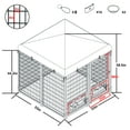 thumbnail image 6 of VEIKOUS Outdoor Dog Kennel, Metal Large Dog Crates w/Canopy & 2 Rotating Feeding Doors, 4.5' x 4.5' x 4.8', 6 of 8