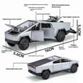 thumbnail image 4 of 1:32 Tesla Cybertruck Off Road Vehicle Die Cast Model Car Sound & Light Beach Motorcycle Hobby Collectible Birthday Gift For Boy, 4 of 4