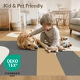 thumbnail image 2 of ODIKA 3'x5' Gray Mid Century Modern Design Washable Area Rug Abstract Geometric Pattern with Retro Flair Non-Slip, Flatweave, Easy Care for Hallway, Laundry Room, 2 of 5