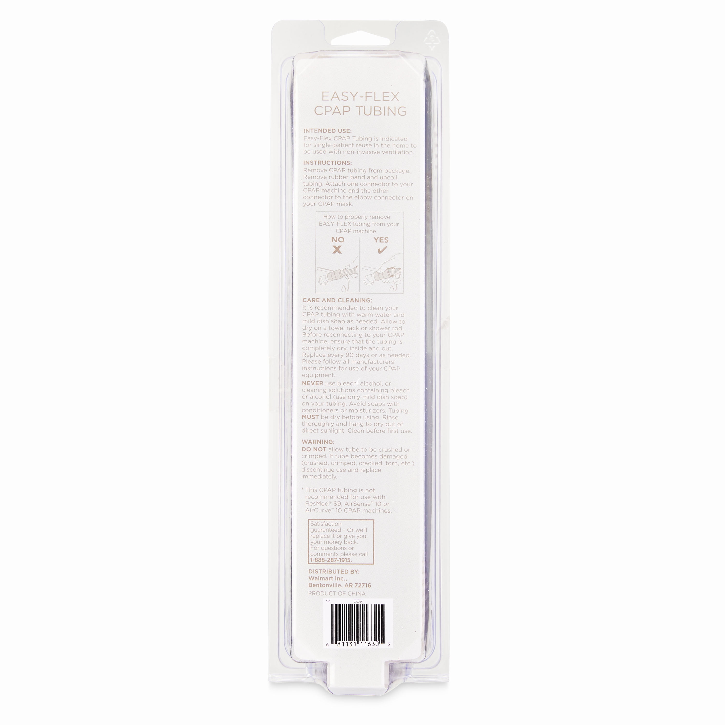 Equate CPAP Tubing Hose, 6 ft, Compatible with All ResMed, Philips, Dreamstation CPAP Machines