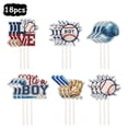 thumbnail image 2 of Cupcake Toppers LECAKTO Baseball It's A Boy Gender Reveal x18, 2 of 6