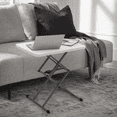 thumbnail image 4 of MoNiBloom Folding Table Adjustable TV Tray, Easy to Fold and Storage, Portable Sturdy Laptop Desk for Home Office, White, (L)26.0" (W)17.5" (H)26.5", 4 of 12