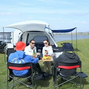 KingCamp Folding Camp Chair Heavy Duty Director Chair with Side Table Cup Holder, Black
