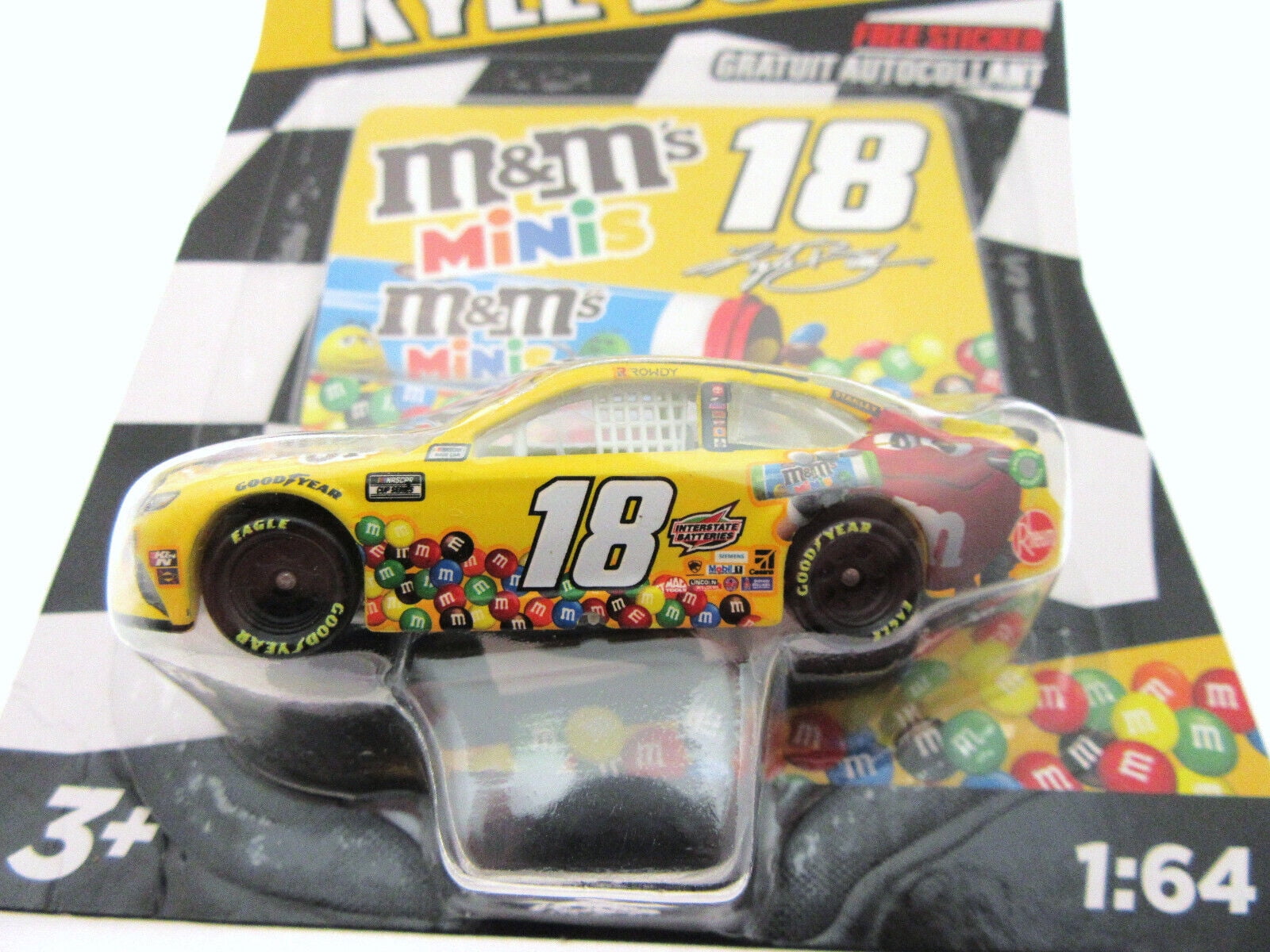 Kyle Busch ~ M&M's Minis Car ~ NASCAR Authentics ~ Die Cast 1:64 Scale