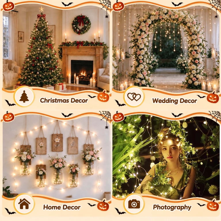 Warm White Fairy String Lights Battery Operated 12 Pack photo 3