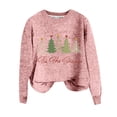 thumbnail image 4 of Pink Oversized Sweatshirts for Women's Christmas Simple And Fashionable Hooded Sweatshirt Fall Trendy Outfits Christmas, 4 of 4