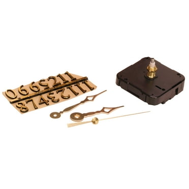 Walnut Hollow Clock Movement with Hands & Numerals for 3/8-inch Thick Surfaces