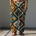 thumbnail image 1 of Pantalones largos para hombre, cintura elástica, transpirables, cómodos, suaves, informales, de playa, de poliéster., 1 of 5