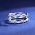 thumbnail image 3 of SFTING Twisting Infinity Enhancer Wrap Wedding Engagement Band for Women 925 Silver CZ Size 7, 3 of 6