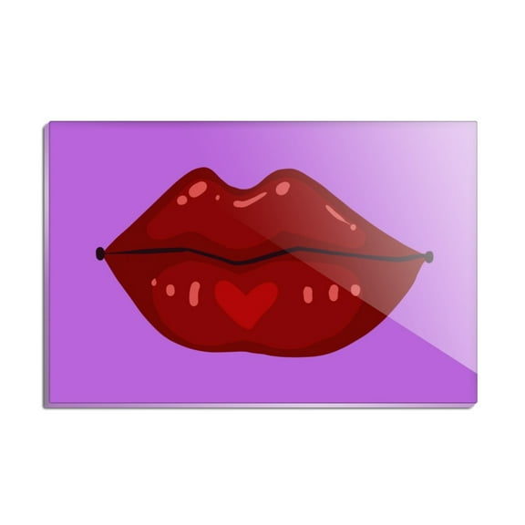 Juicy Luscious Lips Rectangle Acrylic Fridge Refrigerator Magnet
