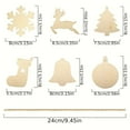 thumbnail image 3 of Zawou Wooden Christmas Ornaments Set Diy Hand-painted Decorations With 60 Pieces, Multicolor Free Size Hanging Crafts For Holiday Parties And Children’s Activities, 3 of 7
