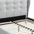 thumbnail image 3 of Queen Bed with Padded Wingback Headboard, Light Gray, 3 of 4