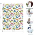 thumbnail image 4 of Colorful Cartoon Dinosaurs Repeated Scenery Pattern Blanket,Comfortable Soft Lamb Wool Throw Blanket,All Season,Warm Lightweight Blankets for Sofa Bed Couch Living Room Chair,30"x40", 4 of 4